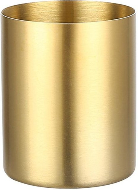 Stifthalter aus Edelstahl von pengtuXX in Gold als Schreibwaren Aufbewahrungseimer und Make-up Pinselhalter - Bild 1
