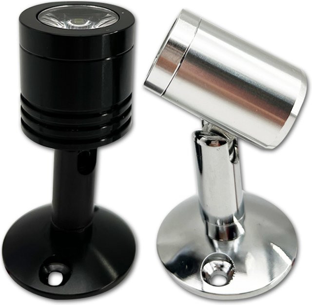 KAISANXINYI Mini LED-Strahler in Schwarz, moderne zylindrische Deckenleuchte aus Metall für Schrank, Küche und Vitrine - Bild 1