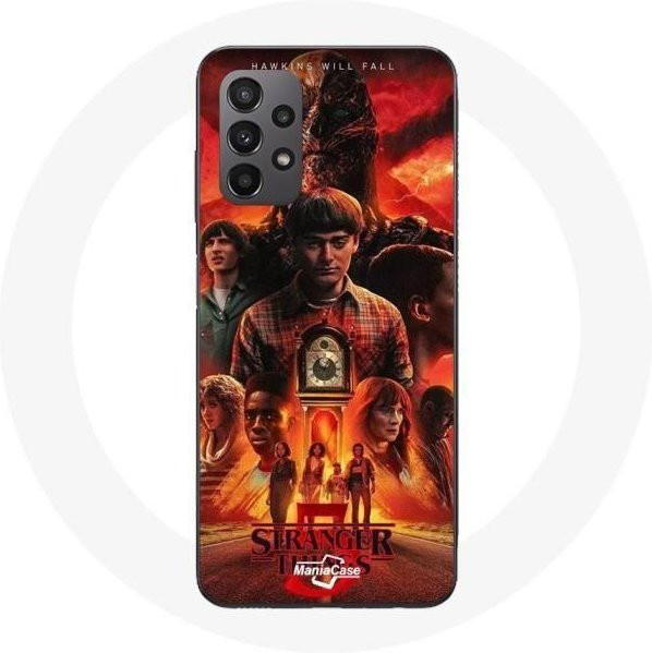 Maniacase Handyhülle für Samsung Galaxy A23 4G mit Stranger Things Staffel 5 Design in Schwarz und Multicolour - Bild 1