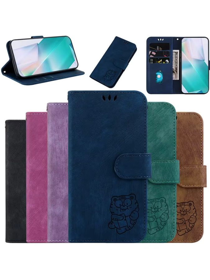 Leder Schutzhülle Stand Flip Wallet Case für Tecno Camon Serie in Pink - Bild 7