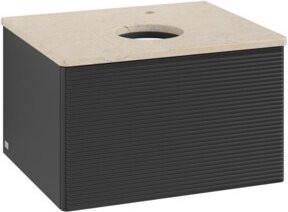 Villeroy & Boch Waschtischunterschrank Antao mit Frontstruktur in Blau, B/T/H: 60 x 36 x 50 cm - Bild 1