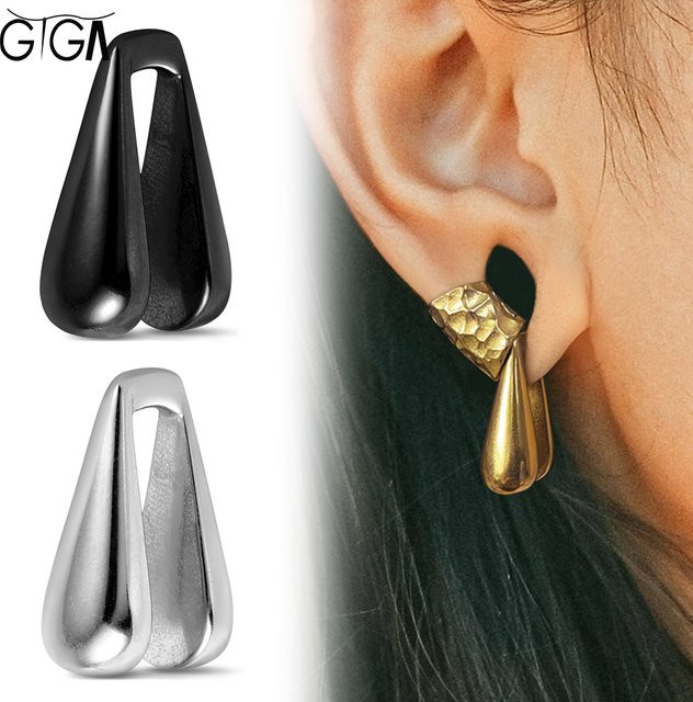 Ohrhänger Wassertropfen, Edelstahl, 10 mm, Unisex - Bild 1