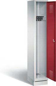C+P Garderobenschrank Evolo mit Front in Rubinrot und Korpus in Lichtgrau, H x B x T: 180 x 32 x 50 cm - Bild 1