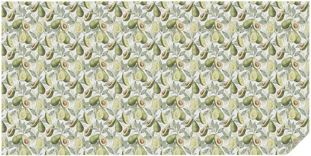 Tulup Fensterfolie Avocadoblätter Milchglasfolie mit Sichtschutz, Grün, Breite: 200 cm, Höhe: 100 cm - Bild 1
