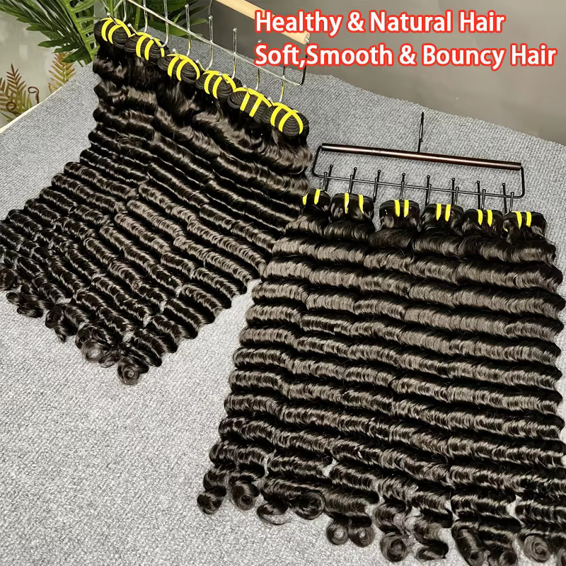 GDYLuxury Deep Wave Echthaar-Bündel, Vietnamesisches Echthaar, Unisex - Bild 3