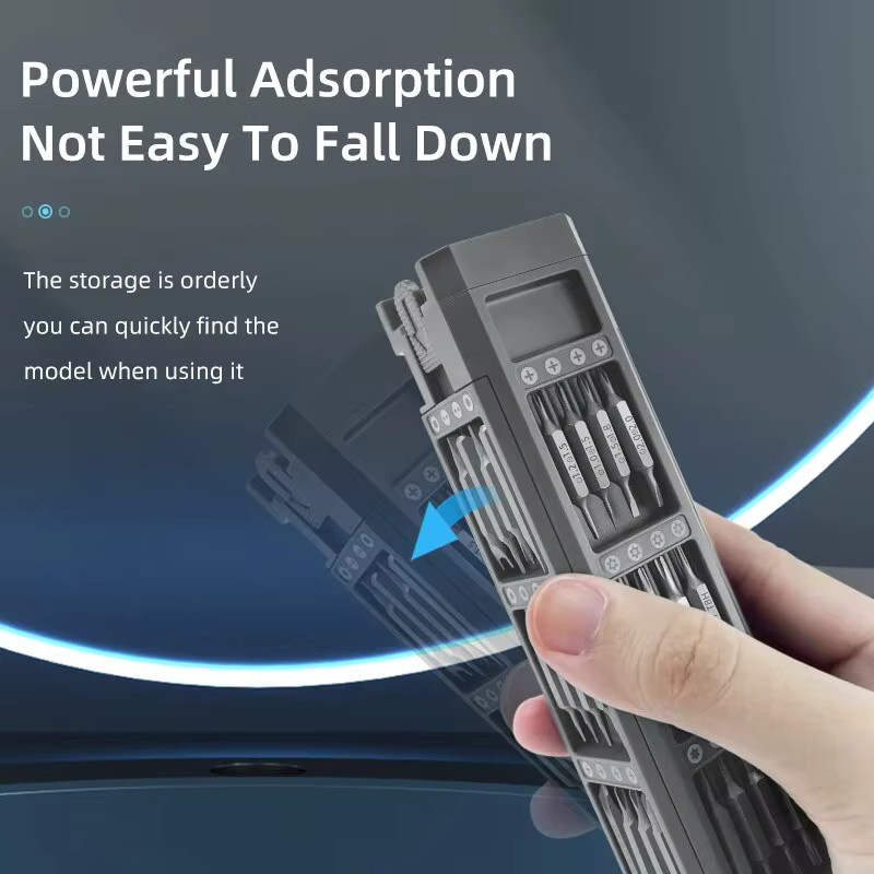 Galacok 71-in-1 Schraubendreher-Set mit magnetischen Bits in Grau für präzise Reparaturen an iPhone, Xiaomi, Uhren und PC - Bild 3