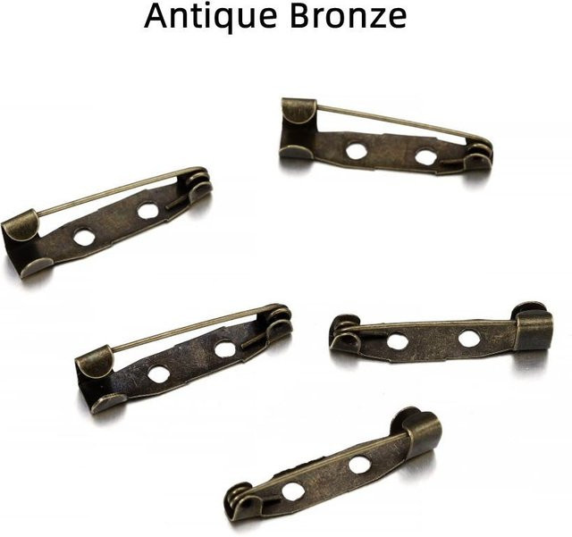 LuckLuckgo Brosche Clip Basis Pins, 20mm, black, Unisex - Bild 1