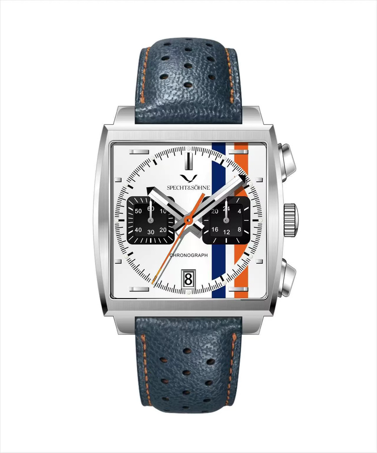 Specht & Söhne Chronograph, Quarz-Armbanduhr, Edelstahl, Silber, Herren - Bild 5