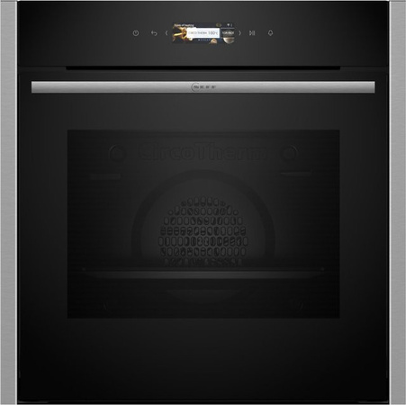 Neff Einbaubackofen B24CR31N0 in Edelstahl und Schwarz mit 71 l Volumen, WLAN, Pizza-Stufe, Brotback-Stufe und katalytisch beschichteter Rückwand