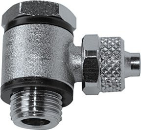 Riegler Winkelschwenkverschraubung value line aus Messing in Silber, G1/8 a. und Schl. 6/4 - Bild 1