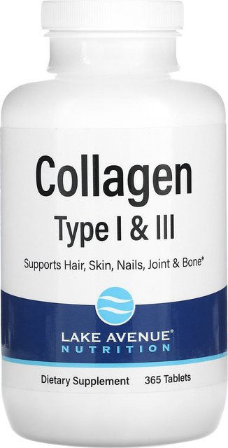 Lake Avenue Nutrition Hydrolysiertes Kollagen Typ I und III, 360 Tabletten - Bild 1