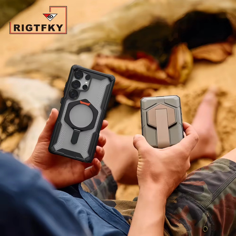 Transparente Militär-Schutzhülle für Samsung Galaxy S26 Ultra S25 S24 S23 Plus mit Magnetständer und Stoßfestigkeit - Bild 3