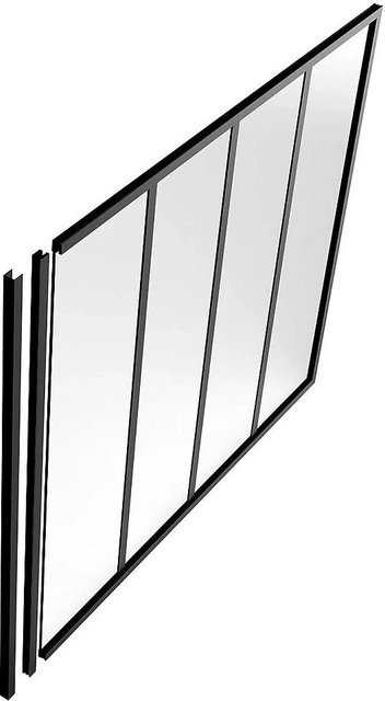 Vente-unique Zubehör für Glaswände Bayview aus Aluminium in Schwarz, Breite: 2,3 cm - Bild 1