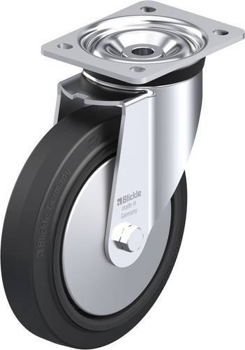 Blickle Lenkrolle LK-POEV 200KA-FA in Schwarz und Grau mit 200 mm Rad-Durchmesser und 500 kg Tragfähigkeit - Bild 1