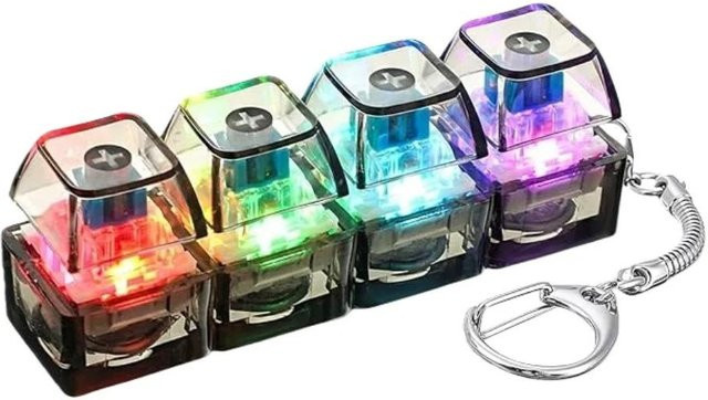 Linyi toy 4-Tasten Tastatur Schlüsselanhänger RGB Fidget - Bild 1