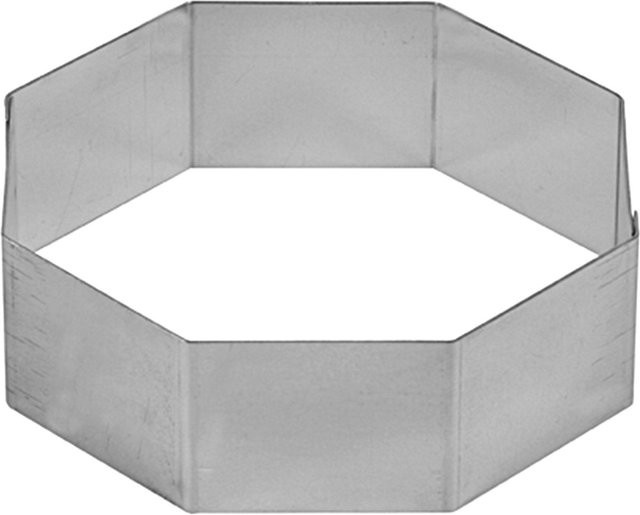 Schneider Dessert- und Tortenring Achteck aus Edelstahl in Silber, Höhe: 5 cm, Durchmesser: 16 cm - Bild 1