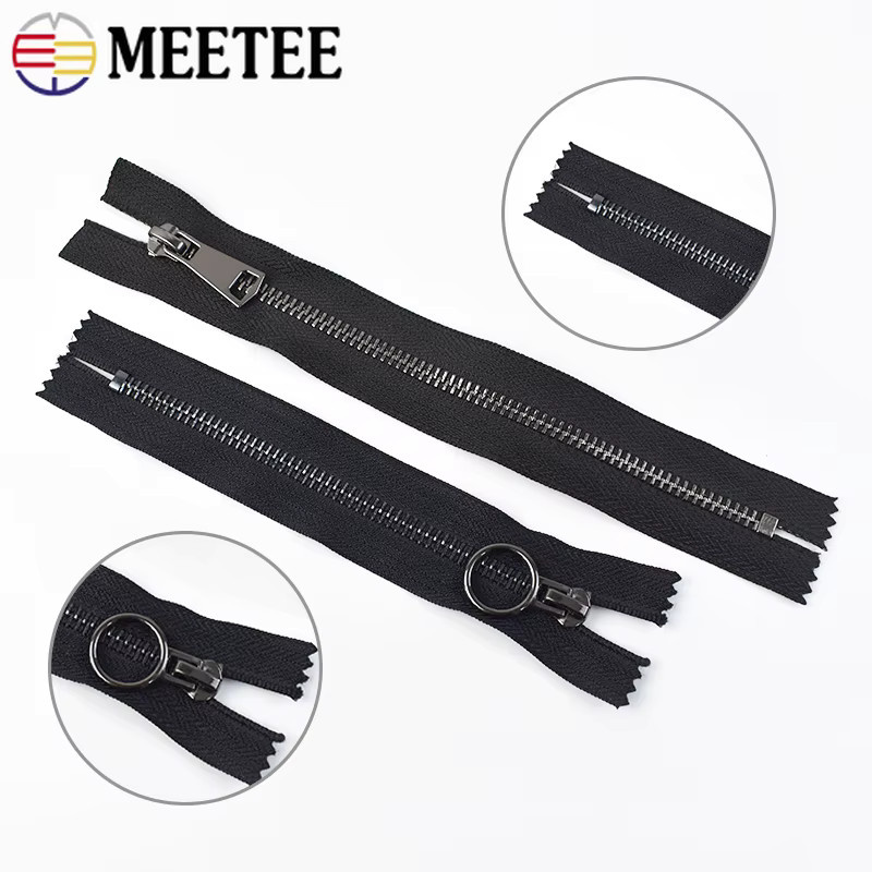 Meete 5er Set schwarze Metall-Reißverschlüsse mit Auto-Lock für Bekleidung und Schuhe - Bild 4