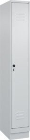 C+P Spind Classic PLUS Garderobenschrank mit Sockel, 1 Abteil, Grau, H x B x T: 195 x 30 x 50 cm - Bild 1