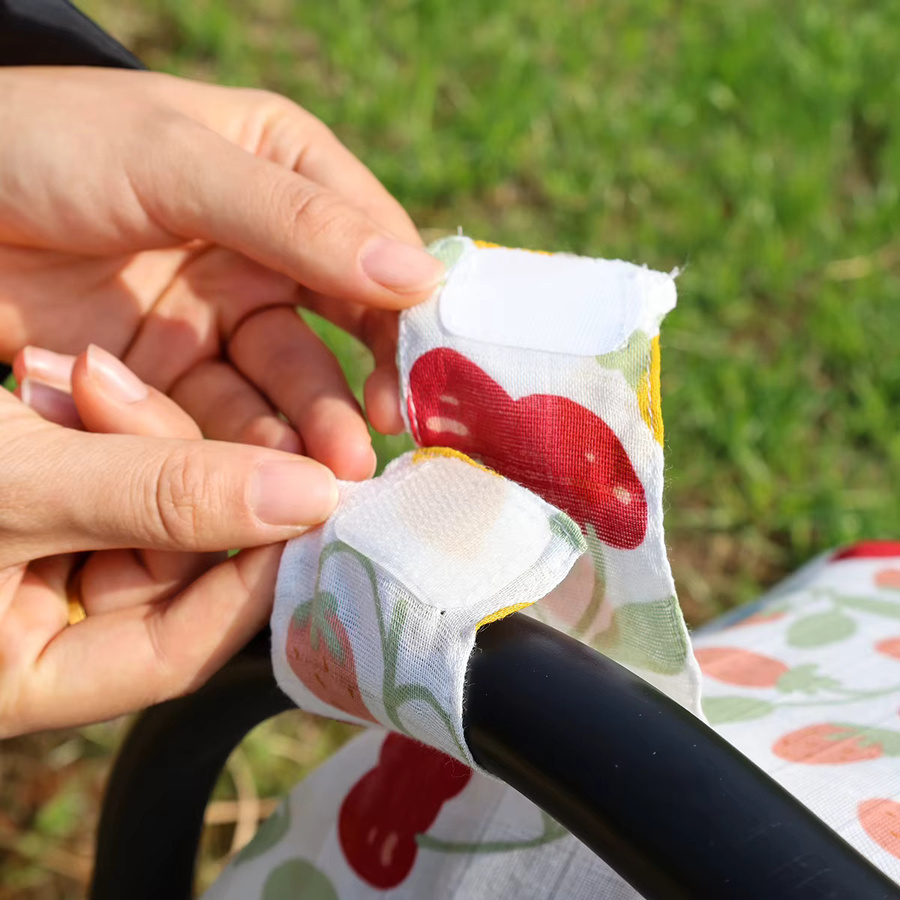 Happyflute Kinderwagen-Abdeckung aus Bambus-Baumwolle in Mehrfarbig, winddicht und atmungsaktiv als Stillabdeckung oder Überdachung für Baby-Autositze - Bild 3
