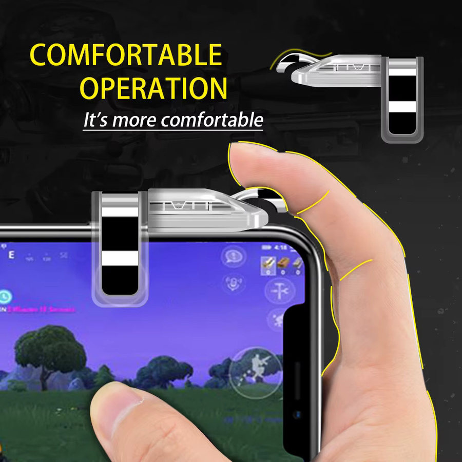 DATA FROG Mobile Gamepad Controller mit L1R1 Trigger Fire Buttons für Shooter Spiele in Weiß - Bild 3
