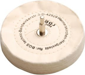BGS Polierscheibe mit Spanndorn 6 mm in Weiß für Metall - Bild 1