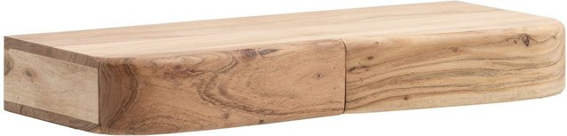 Modernes Wandregal aus Akazienholz in Braun, B: 60 cm, H: 20 cm, T: 8 cm - Bild 1