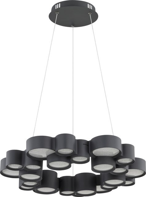 Hängeleuchte DARLA von GLOBO Lighting in Grau, höhenverstellbar mit Acrylkristallen - Bild 1