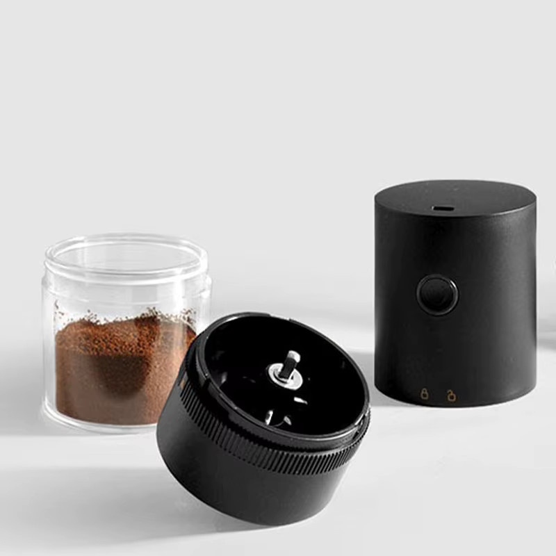 USB-wiederaufladbare Grat-Kaffeemühle in Schwarz mit einstellbaren Mahlgraden - Bild 4