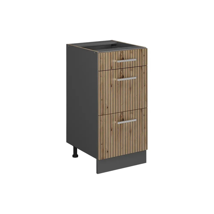 Vicco Küchenunterschrank R-Line in Artisan-Eiche und Anthrazit mit Schubladen, Breite: 40 cm - Bild 2