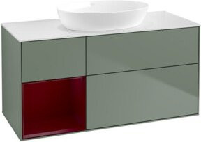 V&B Waschtischunterschrank Finion in Oliven mit Lackierung, Breite: 120 cm, Tiefe: 50,1 cm, Höhe: 50,1 cm - Bild 1