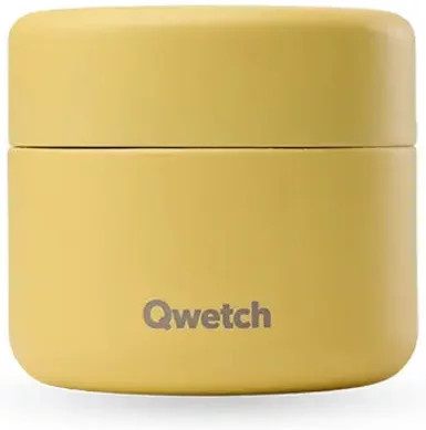 Qwetch Routine Box Inox Pillendose aus Edelstahl für 48 Tabletten in Silber und Gelb - Bild 1
