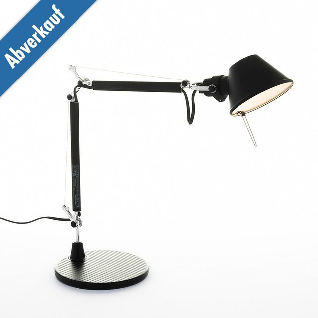 Artemide Tolomeo Micro Tavolo Tischleuchte aus Aluminium in Schwarz, verstellbar für Schreibtisch und Leseplatz - Bild 1