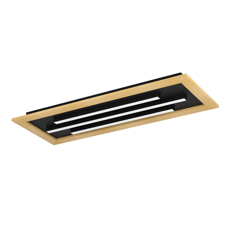 Eglo LED-CCT-Deckenleuchte Tirrenara in Schwarz mit Fernbedienung und Dimmfunktion, B: 78 cm, T: 30,5 cm, H: 3 cm - Bild 2