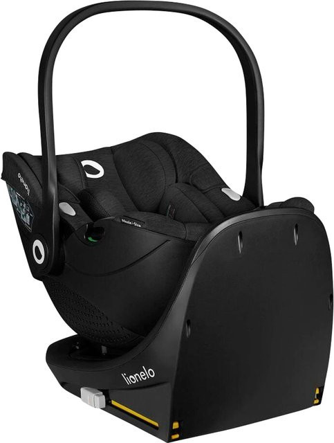 Lionelo Babyschale MOXIE mit ISOFIX-Base, schwarz, i-Size nach UN R129, drehbar mit Stützfuß - Bild 1
