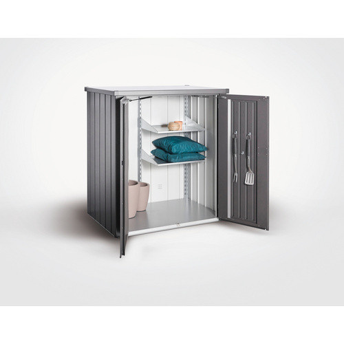 Biohort Terrassenschrank Romeo Dunkelgrau-metallic H x B x T: 140 x 132 x 87 cm - Bild 2