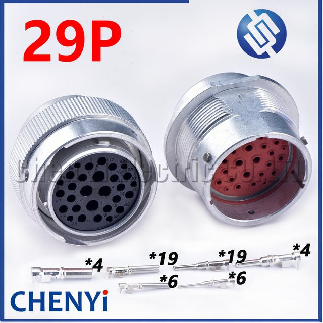 Yuyi Kfz-Stecker DEUTSCH HD-Serie 29-polig wasserdicht, Kabelbaumstecker HD34-24-29PE oder HD36-24-29SE in Silber - Bild 1