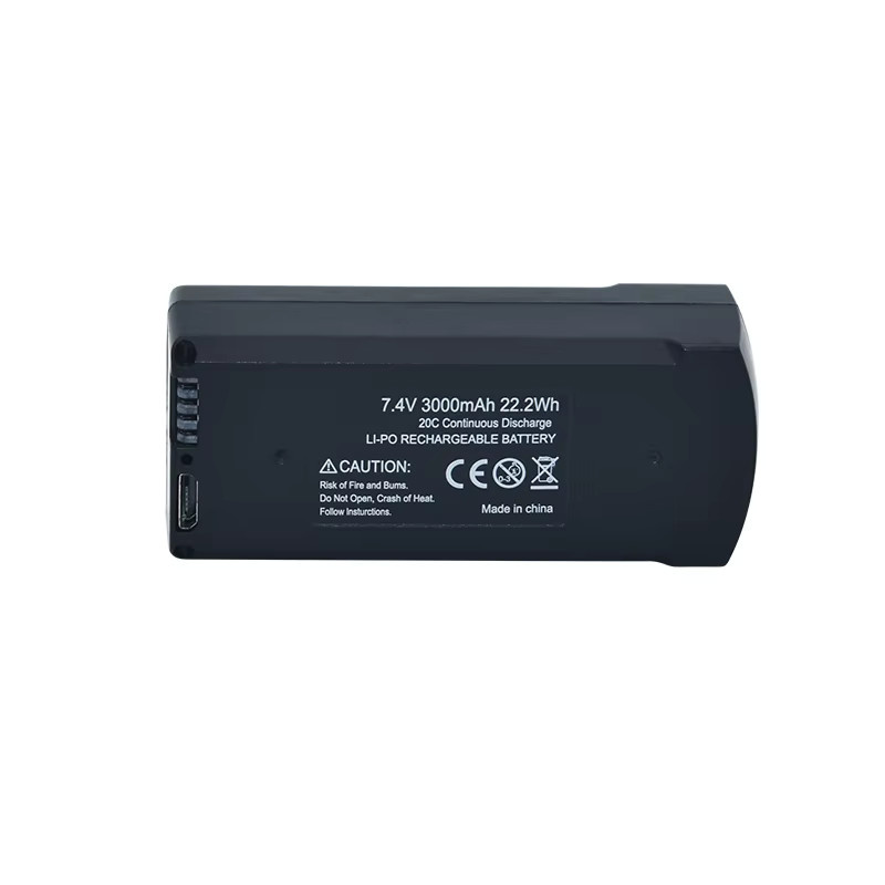 2 Stück TERFPV V168 Pro Max Lipo-Akku 7,4V 3000mAh in Schwarz für GPS 8K Drohnen - Bild 2