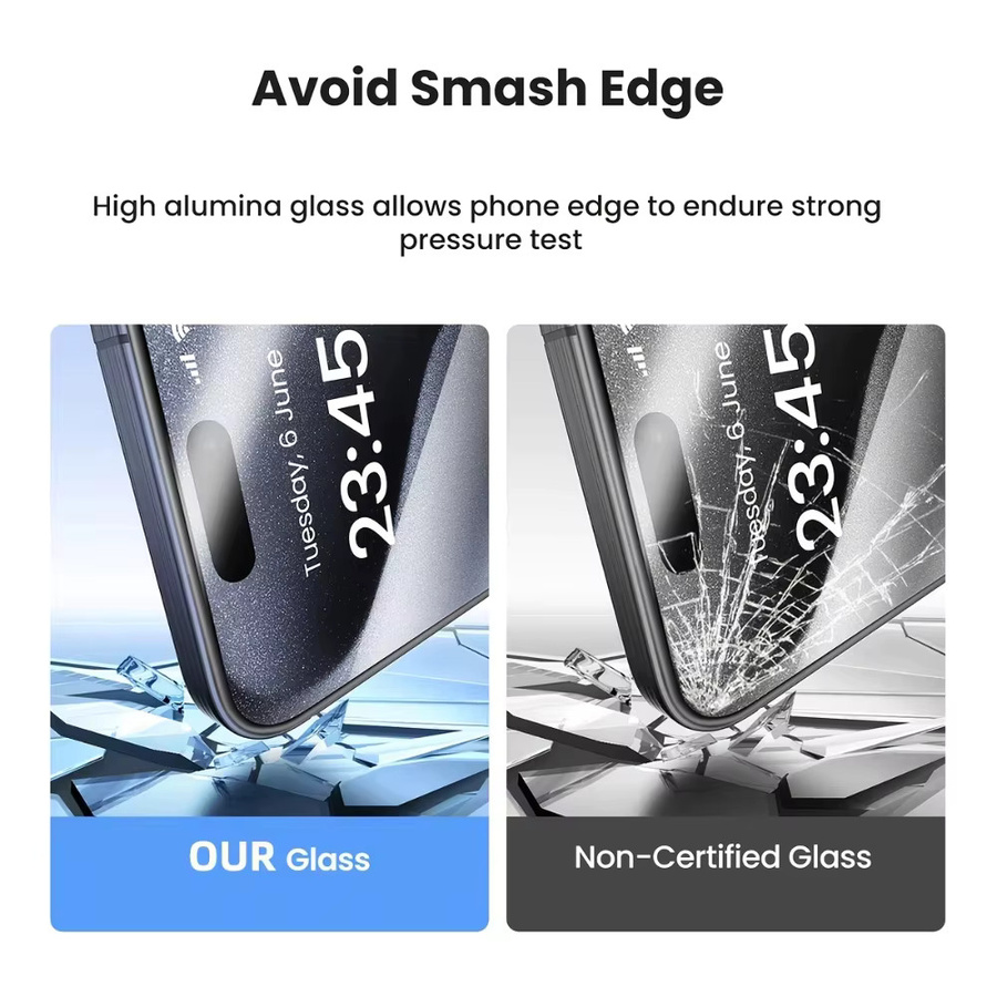 Anti-Spionage Vollschutz Glasfolie für Xiaomi Poco X8 Pro und Poco X8 Pro Max, gehärtetes Glas, transparent - Bild 4