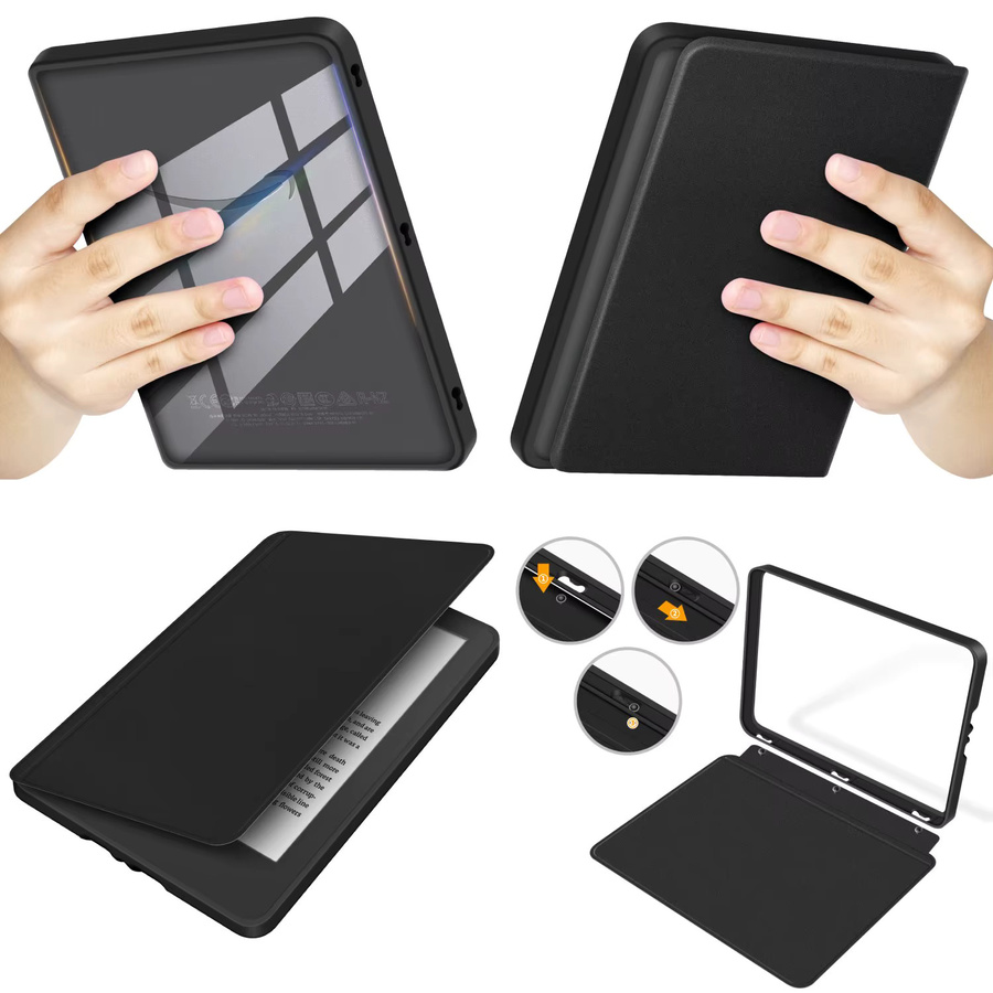 Moboons 2-in-1 Schutzhülle für Kindle 11. Generation (2024/2022) 6 Zoll mit transparenter Acryl-Rückseite und Wake/Sleep-Funktion in Blau - Bild 4