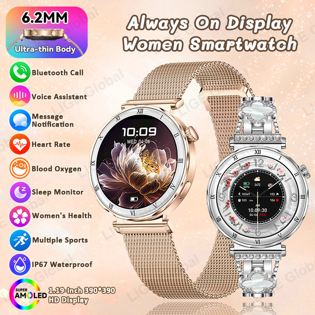 LIGE Smartwatch, Schwarz, Damen - Bild 1
