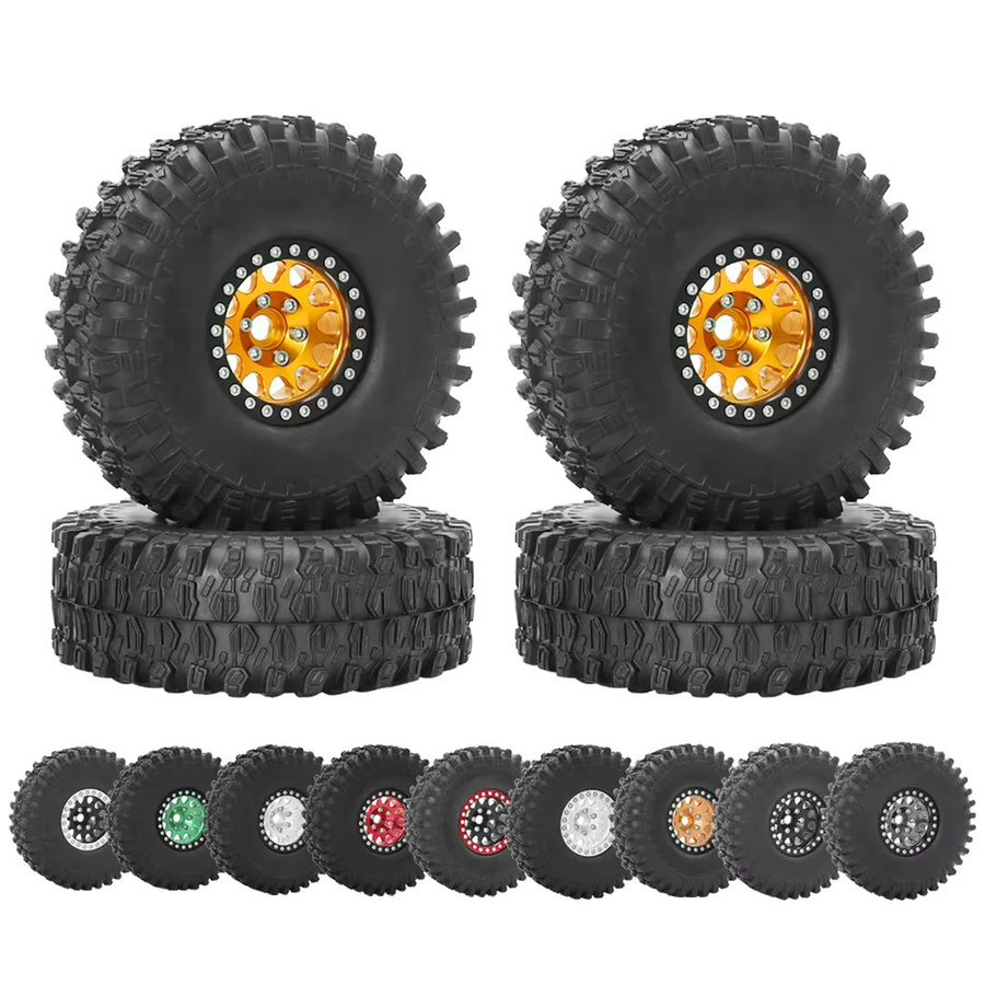 Metall 1,9 Beadlock Felgenreifen Set, Grau, Schwarz - Bild 3