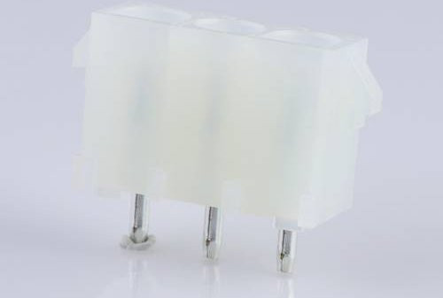 Molex Einbau-Buchsenleiste in Weiß mit 3 Polen und einem Rastermaß von 6,35 mm - Bild 1