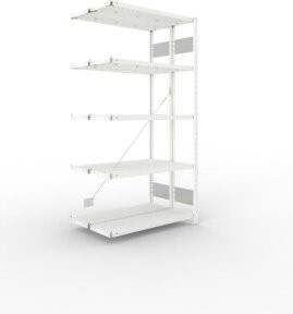 Meta Steckregal S3 CLIP 150 in Grau mit 10 Böden, B/T/H: 200 x 100 x 30 cm - Bild 1