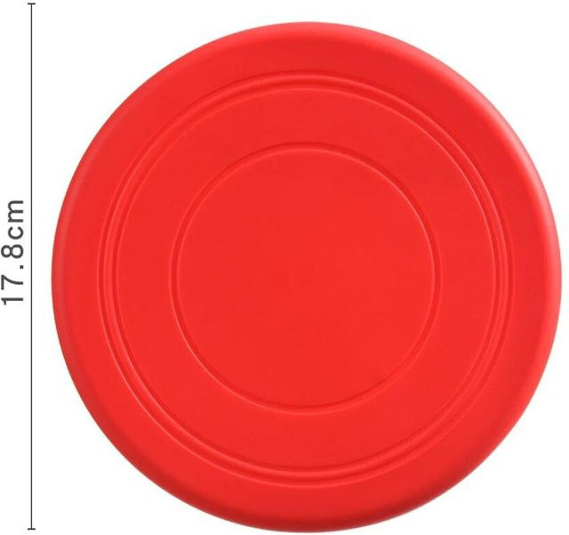 Top Pet Tribe Flying Disc Hund Spielzeug, rot, Silikon - Bild 1