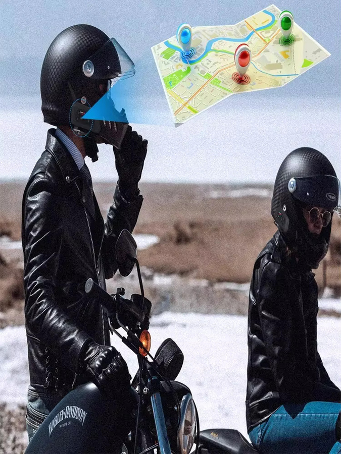 XiNowy V6 Plus Motorradhelm Bluetooth-Headset in Schwarz mit IP65 Wasserdichtigkeit, Geräuschunterdrückung, Typ-C und Mehrgruppen-Chat-Funktion - Bild 7