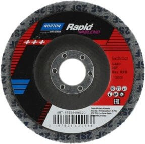 Norton Rapid Schleifvliesscheibe Blend Nex mit Unterlage, Durchmesser: 125 mm, Breite: 12 mm, Bohrung: 22 mm - Bild 1