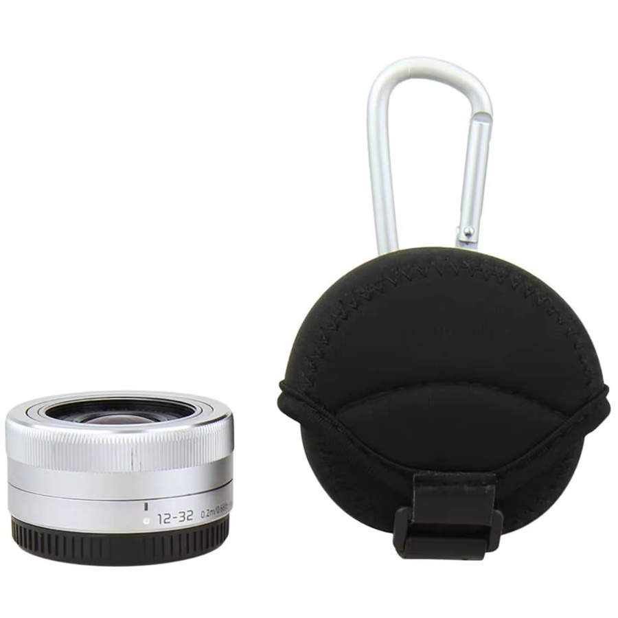JJC Neopren Kameraobjektiv-Tasche in Schwarz für Canon EF-M 15-45 mm F3.5-6.3 IS STM und EF-M 28 mm F3.5 IS STM - Bild 5