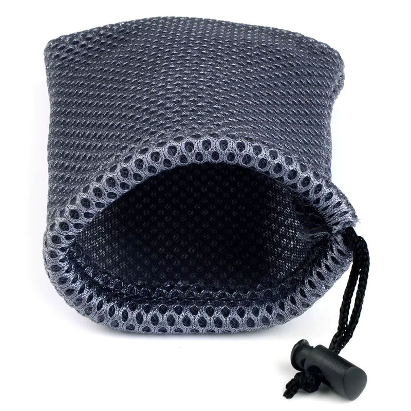 Chanfar 10er Set Nylon-Netzbeutel mit Kordelzug in Grau, B/H: 9 x 13 cm zur Schmuckverpackung oder für Brillen und Handys - Bild 3