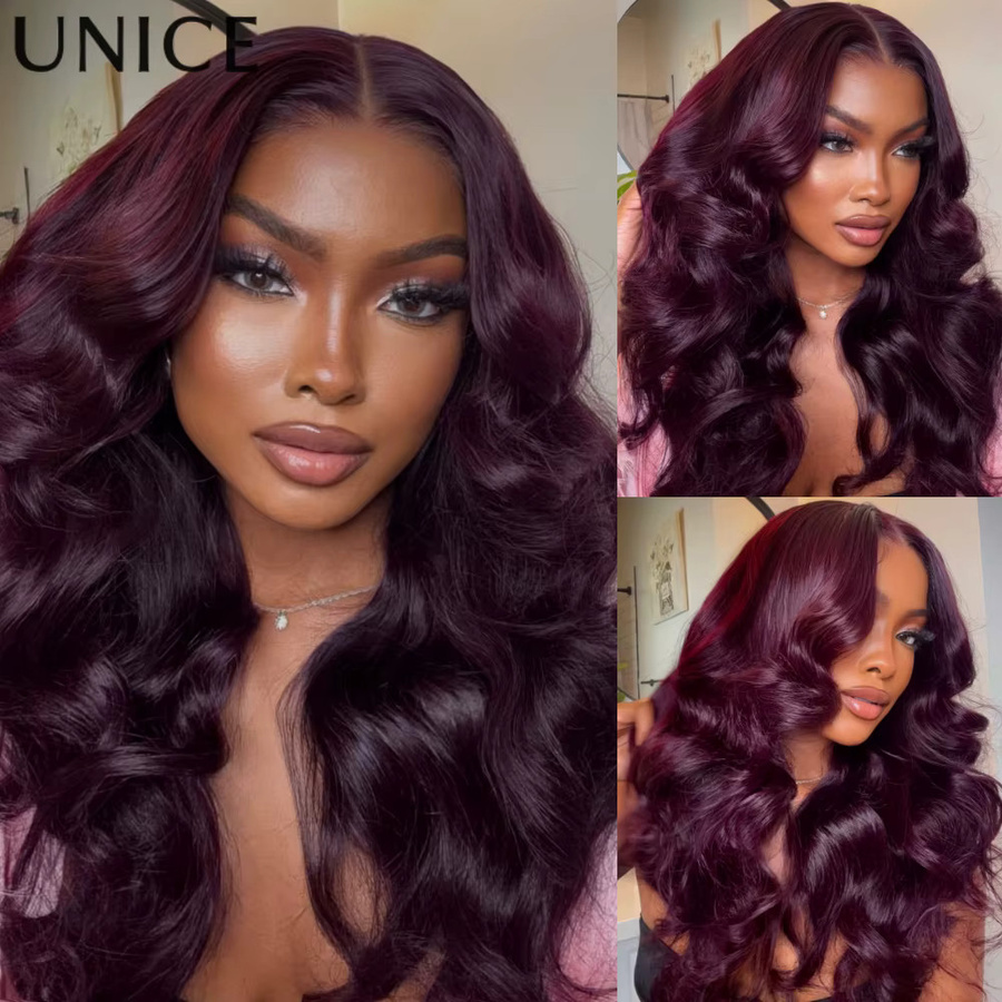 UNice Purple Black Cherry Body Wave Bundles, 1-4 Stück, Echthaar - Bild 6