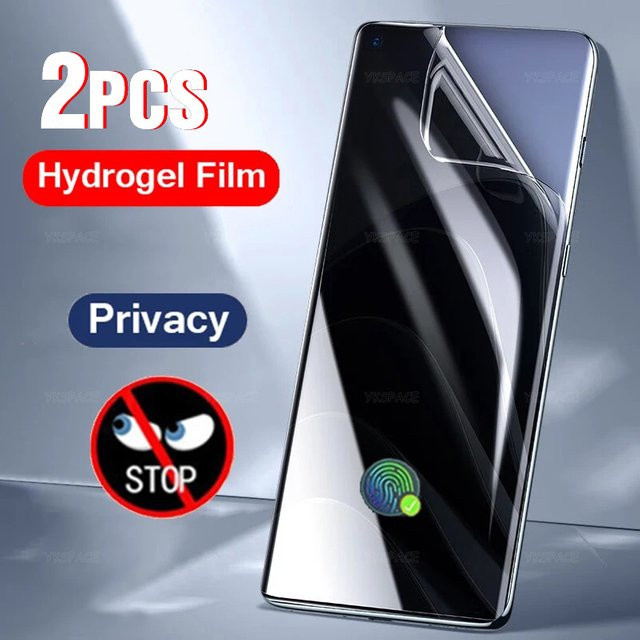 2er-Set Privatsphäre Anti-Spy Hydrogelfolie für Xiaomi 15 Pro, Xiaomi 15 Ultra und Xiaomi Mix 4, TPU Displayschutzfolie mit Fingerabdruck-Entsperrung, transparent - Bild 1